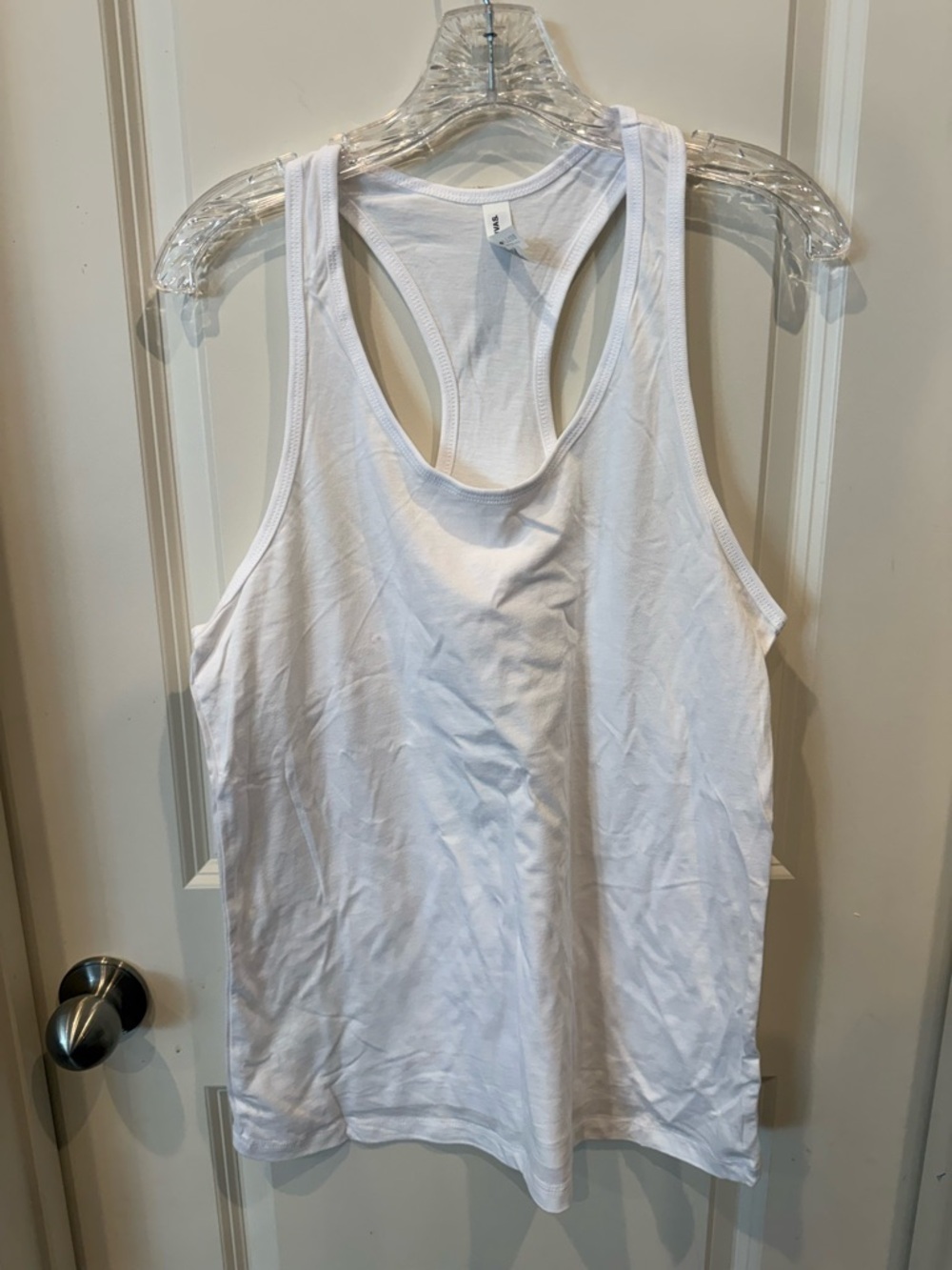 Bella Canvas White Racerback Tank Top (two)- Women